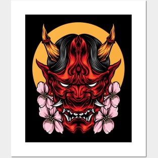 japanese demon Posters and Art